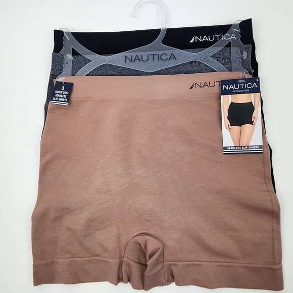 NAUTICA Seamless Slip Shorts Super Soft Light Weight Smoothing 3 Pack New - Picture 2 of 4